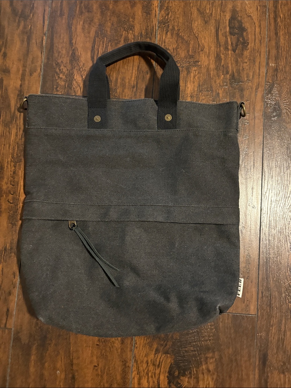 Feed bag Canvas Tote Bag with Top Handles - Black
